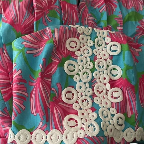 Vintage LILLY PULITZER ORIGINALS Strapless Regency Turquoise Kissue Bubble Dress - Picture 3 of 9